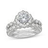 Thumbnail Image 1 of Neil Lane Artistry Heritage Round-Cut Lab-Grown Diamond Halo Bridal Set 1-5/8 ct tw 14K White Gold