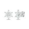 Thumbnail Image 1 of Diamond Snowflake Stud Earrings 1/10 ct tw Sterling Silver
