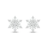 Thumbnail Image 2 of Diamond Snowflake Stud Earrings 1/10 ct tw Sterling Silver