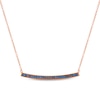 Thumbnail Image 1 of Le Vian Blue Sapphire Curved Bar Necklace 14K Strawberry Gold 18"