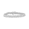 Thumbnail Image 1 of Diamond Swirl Link Bracelet 1/3 ct tw Sterling Silver 7"