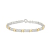 Thumbnail Image 1 of Diamond X-Link Bracelet 1/5 ct tw Sterling Silver & 10K Yellow Gold 7.5"