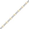 Thumbnail Image 2 of Diamond X-Link Bracelet 1/5 ct tw Sterling Silver & 10K Yellow Gold 7.5"