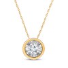 Thumbnail Image 1 of Round-Cut Diamond Bezel-Look Solitaire Necklace 1/4 ct tw 10K Yellow Gold (J/I3)
