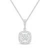 Thumbnail Image 2 of Multi-Diamond Cushion Halo Necklace & Earrings Gift Set 1/2 ct tw 10K White Gold