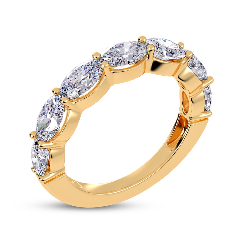 Main Image 2 of Adore Lab-Grown Diamonds Oval-Cut East-West Anniversary Ring 2 ct tw 14K Yellow Gold