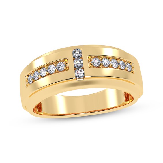Adore Men's Diamond Wedding Band 1/4 ct tw 14K Yellow Gold