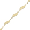 Thumbnail Image 2 of 3mm Flame-Shaped Link Chain Necklace Solid 10K Yellow Gold 18"