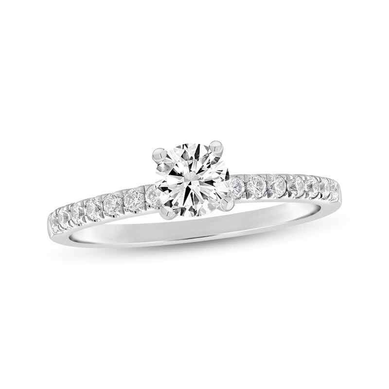 Main Image 1 of Adore Heirloom Certified Round-Cut Diamond Engagement Ring 3/4 ct tw 18K White Gold