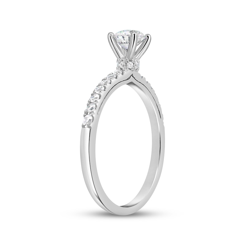 Main Image 2 of Adore Heirloom Certified Round-Cut Diamond Engagement Ring 3/4 ct tw 18K White Gold