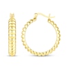 Thumbnail Image 1 of Ribbed Hoop Earrings 24K Yellow Gold Vermeil Sterling Silver