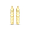 Thumbnail Image 2 of Ribbed Hoop Earrings 24K Yellow Gold Vermeil Sterling Silver