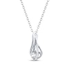 Thumbnail Image 3 of THE LEO Diamond Necklace 1/3 ct tw Round-cut 14K White Gold 19"