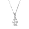 Thumbnail Image 4 of THE LEO Diamond Necklace 1/3 ct tw Round-cut 14K White Gold 19"