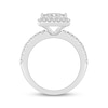 Thumbnail Image 3 of Adore Lab-Grown Diamonds Princess-Cut Halo Engagement Ring 3 ct tw 14K White Gold