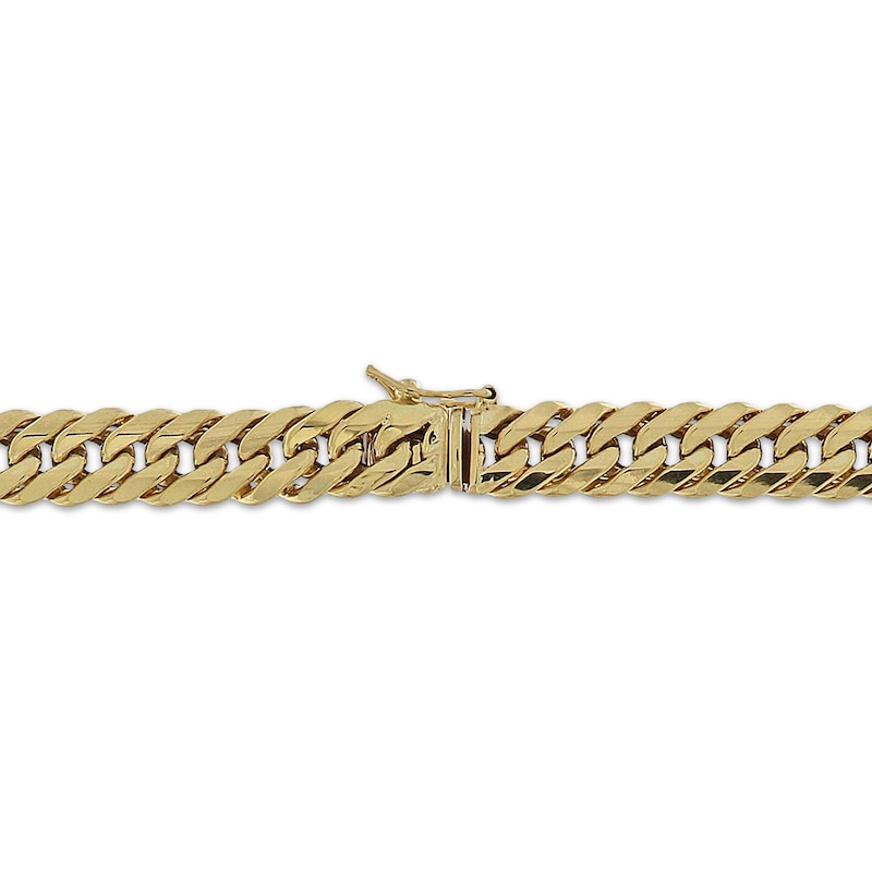 Main Image 3 of 7.6mm Curb Chain Necklace Hollow 10K Yellow Gold 22"