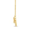 Thumbnail Image 2 of Lab-Grown Diamond Double Link Necklace 1/2 ct tw 24K Yellow Gold Vermeil Sterling Silver 18"