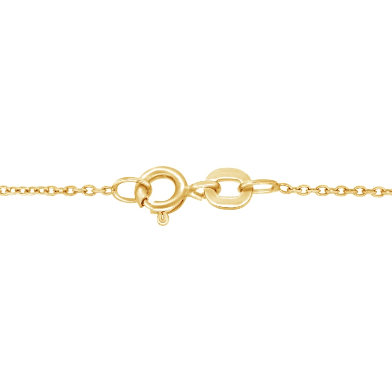 Main Image 3 of Lab-Grown Diamond Double Link Necklace 1/2 ct tw 24K Yellow Gold Vermeil Sterling Silver 18"