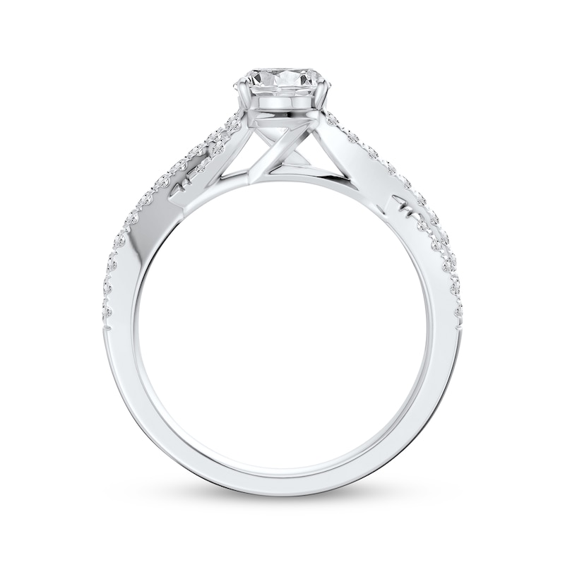 Main Image 3 of Adore Heirloom Certified Oval-Cut Diamond Engagement Ring 1-1/3 ct tw Platinum