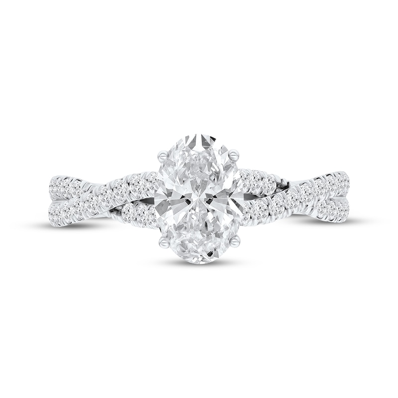 Main Image 4 of Adore Heirloom Certified Oval-Cut Diamond Engagement Ring 1-1/3 ct tw Platinum