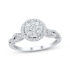 Thumbnail Image 1 of Adore Round-Cut Diamond Double Halo Engagement Ring 1/2 ct tw 10K White Gold