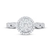 Thumbnail Image 3 of Adore Round-Cut Diamond Double Halo Engagement Ring 1/2 ct tw 10K White Gold