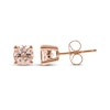 Thumbnail Image 1 of Morganite Solitaire Stud Earrings 10K Rose Gold