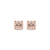Thumbnail Image 2 of Morganite Solitaire Stud Earrings 10K Rose Gold