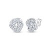 Thumbnail Image 1 of Diamond Love Knot Stud Earrings 1/3 ct tw 10K White Gold