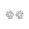 Thumbnail Image 2 of Diamond Love Knot Stud Earrings 1/3 ct tw 10K White Gold