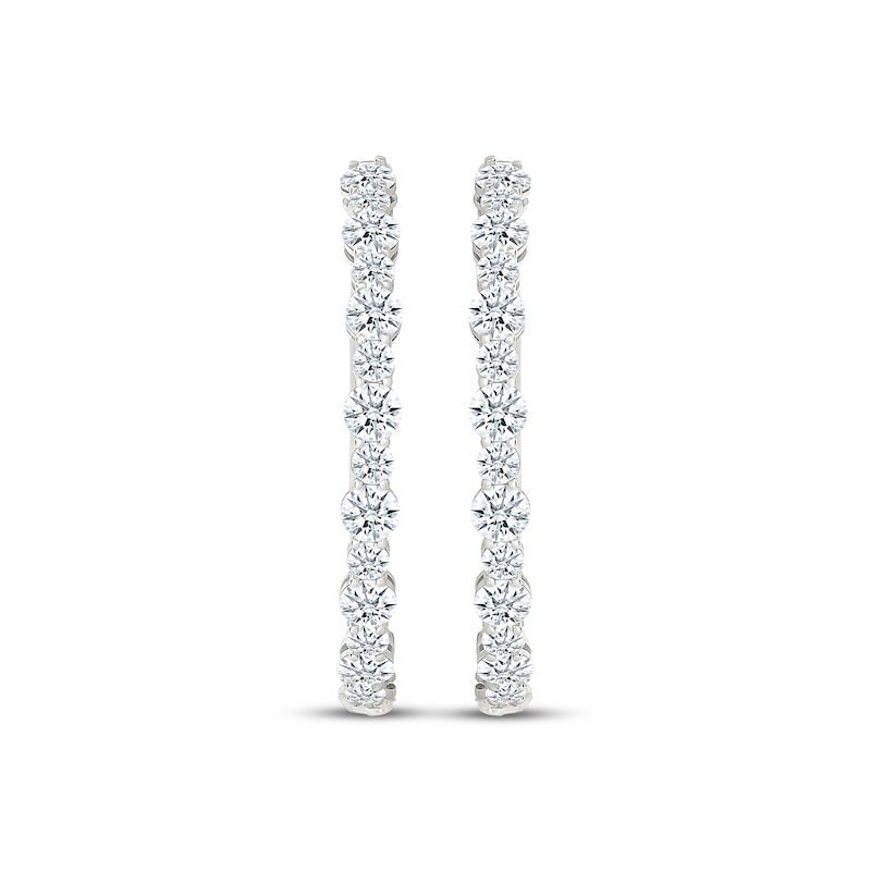 Main Image 2 of KAY Lab-Grown Diamonds Hoop Earrings 5 ct tw 10K White Gold