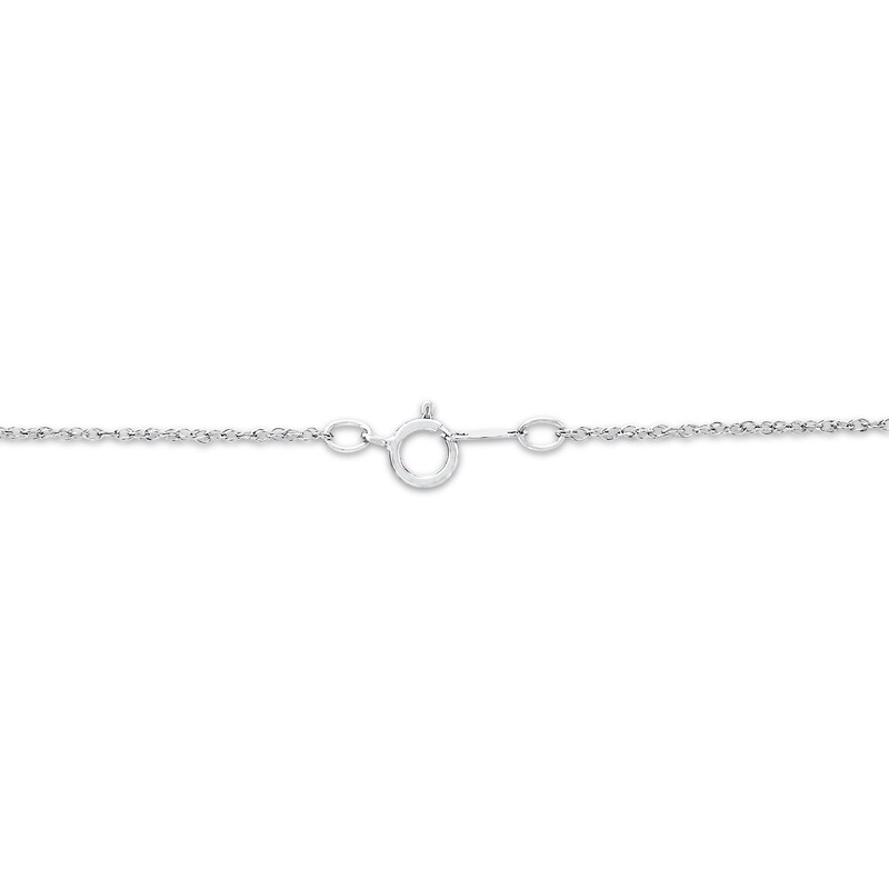 Main Image 3 of Mother & Baby Owl Oval-Cut Citrine & Diamond Accent Necklace Sterling Silver 18"