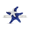 Thumbnail Image 4 of Blue & White Lab-Created Sapphire Starfish Ring Sterling Silver