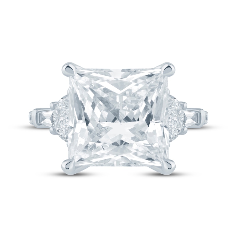 Main Image 3 of Monique Lhuillier Bliss Princess-Cut Lab-Grown Diamond Engagement Ring 9 ct tw 18K White Gold