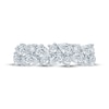 Thumbnail Image 4 of Monique Lhuillier Bliss Pear-Shaped & Round-Cut Lab-Grown Diamond Cluster Anniversary Ring 1-1/4 ct tw 18K White Gold