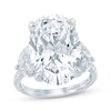 Thumbnail Image 1 of Monique Lhuillier Bliss Oval-Cut Lab-Grown Diamond Engagement Ring 11-1/3 ct tw 18K White Gold