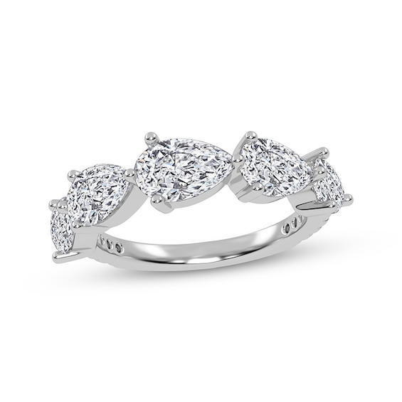 KAY Lab-Grown Diamonds Pear-Shaped East-West Ring 2 ct tw 14K White Gold