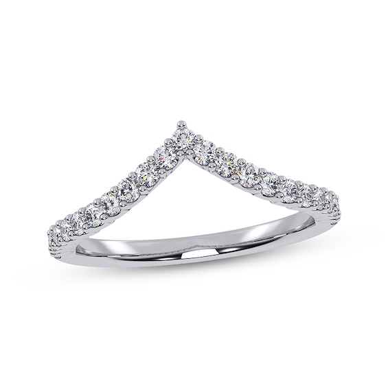 Adore Diamond Chevron Anniversary Ring 1/4 ct tw 14K White Gold