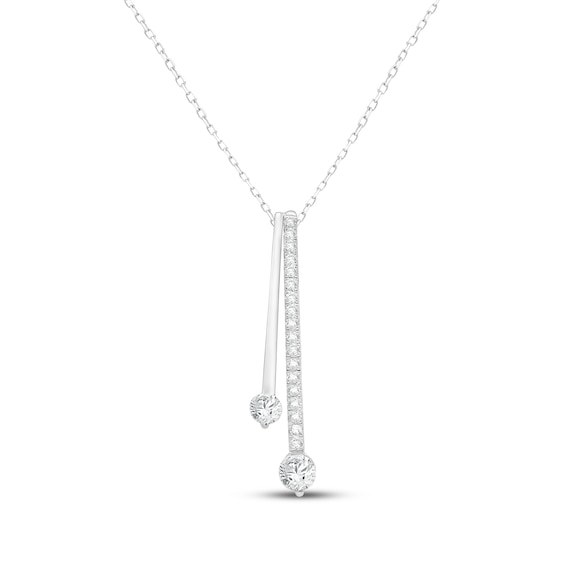 KAY Lab-Grown Diamonds Double Drop Necklace 1/2 ct tw 14K White Gold 18"
