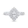 Thumbnail Image 3 of Adore Marquise-Cut Diamond Double Halo Engagement Ring 1 ct tw 14K White Gold