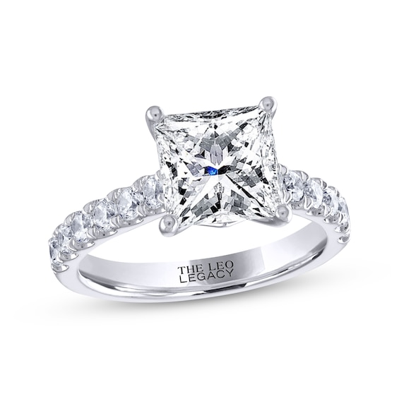 THE LEO Legacy Lab-Grown Diamond Princess-Cut Engagement Ring 3-1/2 ct tw 14K White Gold