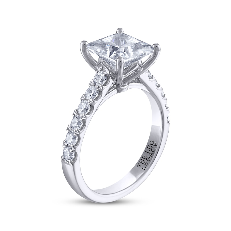 Main Image 2 of THE LEO Legacy Lab-Grown Diamond Princess-Cut Engagement Ring 3-1/2 ct tw 14K White Gold