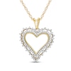Thumbnail Image 1 of Diamond Heart Outline Necklace 1/4 ct tw 10K Yellow Gold 18"