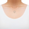 Thumbnail Image 4 of Diamond Heart Outline Necklace 1/4 ct tw 10K Yellow Gold 18"