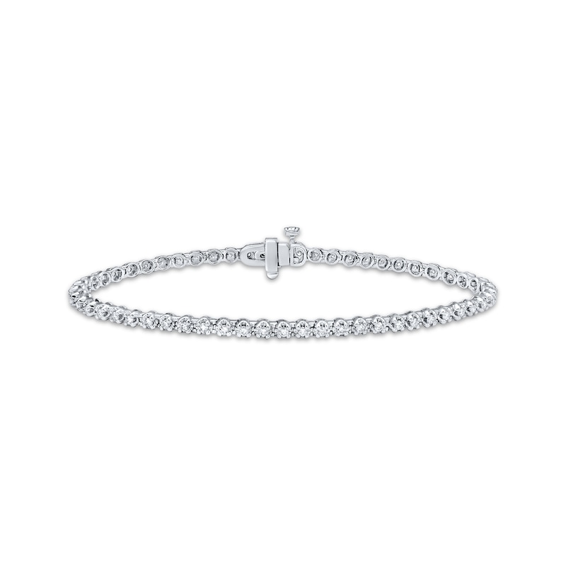Main Image 1 of Diamond Tennis Bracelet 1 ct tw 10K White Gold 7"