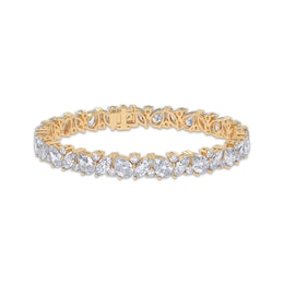 KAY Lab-Grown Diamonds Marquise, Pear & Round-Cut Tennis Bracelet 15 ct tw 14K Yellow Gold 7"