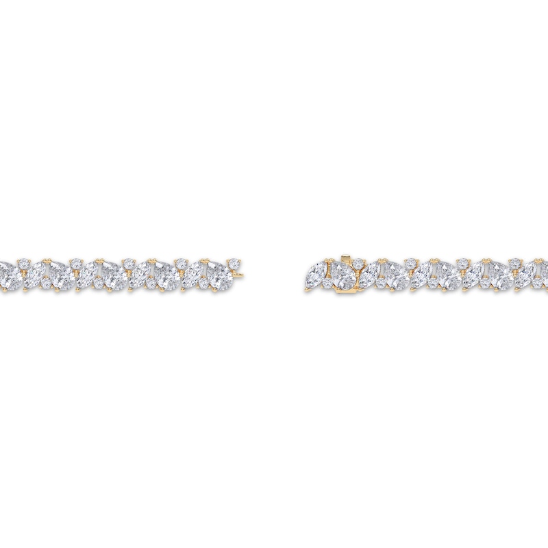 Main Image 3 of KAY Lab-Grown Diamonds Marquise, Pear & Round-Cut Tennis Bracelet 15 ct tw 14K Yellow Gold 7"