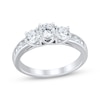 Thumbnail Image 1 of Adore Round-Cut Diamond Three-Stone Engagement Ring 1-1/2 ct tw 14K White Gold