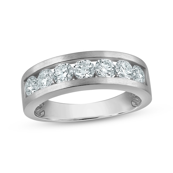 Adore Lab-Grown Diamonds Seven-Stone Wedding Band 1-1/2 ct tw 14K White Gold