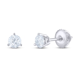 THE LEO Diamond Earrings 1/2 ct tw Round-cut 14K White Gold (I/I1)